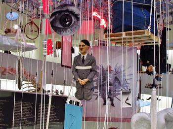 And the profanest: His 2001 sculpture of a supplicant Hitler -- titled 'Him.'
